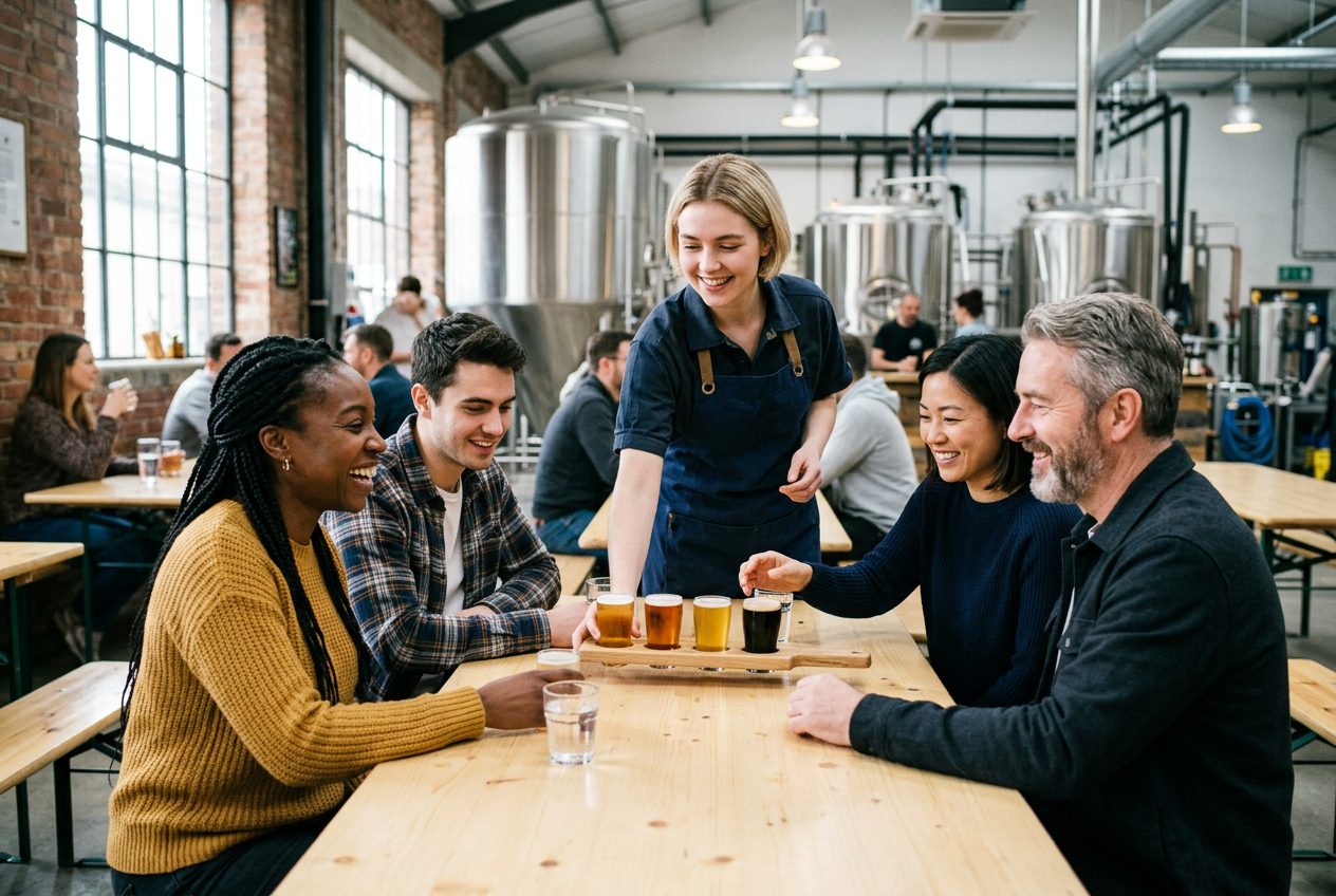 Cerveza · cata en la sala de fermentación